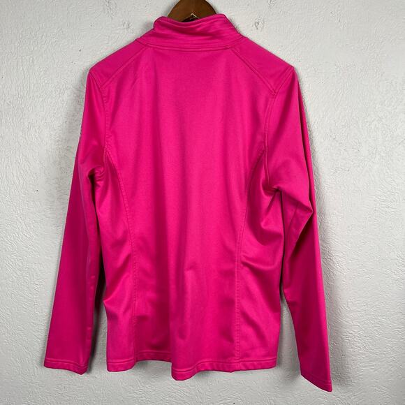 The North Face Fleece Pullover Logo Pink Half Zip Long Sleeve - L - Picture 2 of 5